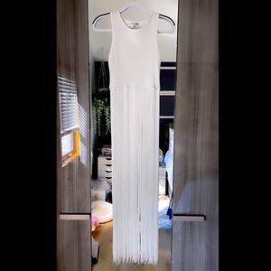 White Fringe Tank Top